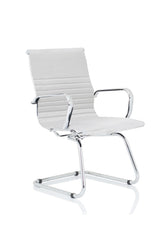 Dynamic Nola Soft Bonded Leather Cantilever Visitors Conference Chair White - OP000255 DD